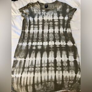 GAP NWOT Green Tye Dye T-Shirt dress Size L